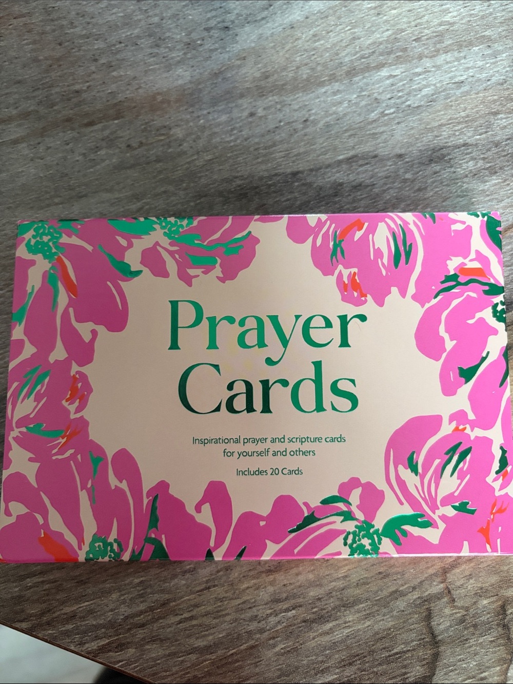 Prayer Cards Set - Pink Floral Inspirational Deck